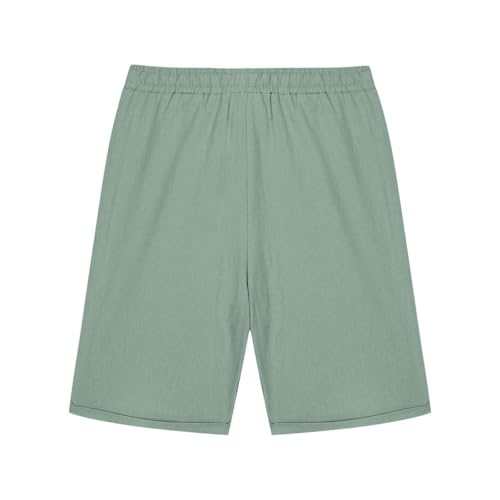 Girls Casual Bermuda Shorts Kids Knee Length High Waisted Summer Shorts Linen Comfy Drawstring Short Pants with2