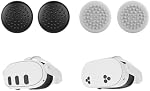 Battery Cover for Meta Quest 2 VR Headset Touch Controller Replacement Part, ToneBar Left Right Handle Cover Accessories for Oculus Quest 2 Controller, 4 Joysticks Caps