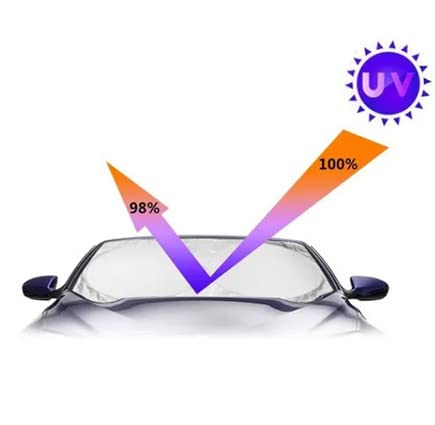 Lot de 6 Pare soleil de Pare brise de Voiture, Kit de Pare soleil de Voiture Pliable pour Vitres Avant Avec Revêtement Argenté, pour la Protection UV et Solaire, pour la Plupart des Accessoires