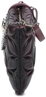 Cuadra Women's Wine Python Leather Shoulder Bag with Chain - Image 5