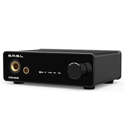 S.M.S.L DS100 USB MQA DAC with CS43131 Chip 6.35mm & 4.4mm Headphone Amplifier Support MQA MQA-CD XMOS XU-316 32bit/768kHz DSD256 USB/Optical/Coaxial Input Mini USB DAC