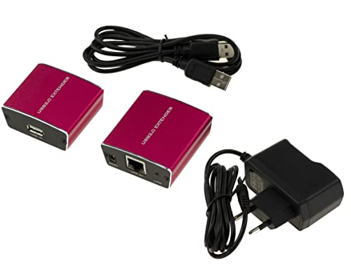 KALEA-INFORMATIQUE Rallonge Type Extender pour Port USB 2.0 PORTEE 100M, avec Alimentation. pour étendre Une Communication USB avec des Cordons RJ45