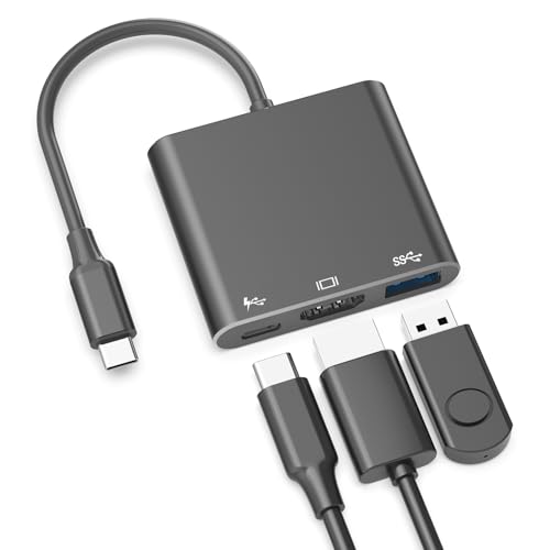 Image of Battony USB C to HDMI Adapter, Multiport AV Adapter with 4K@60Hz HDMI Output,4K Multi-AV Converter for for MacBook /Mac Pro Air iPad Pro and More USB-C Port Device