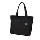 [FineGood] A4 大容量 キャンバス トートバック ファスナー付き ポケット多い 丈夫 肩掛け 帆布 ショルダーバッグ レディース メンズ 無地 大きめ おしゃれ 買い物 通勤 通学 旅行用 男女兼用 ブラック