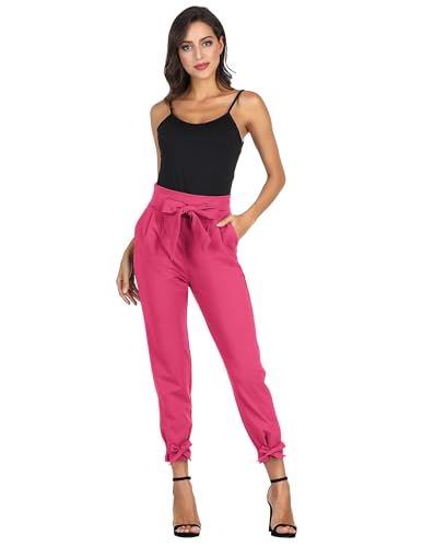 Image of GRACE KARIN Womens Casual High Waist Pencil Pants Paper Bag Pants for Work