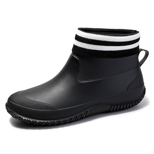 Bottes de pluie à tige courte imperméables avec coupe confortable