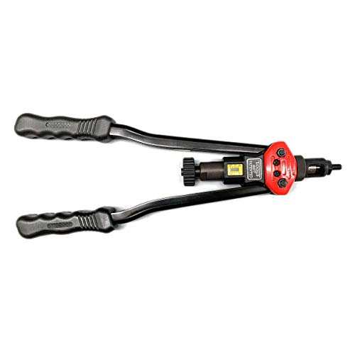 EWANYO 16\" Rivet NUT Tool Hand Blind Riveter, RIVNUT Riveting Tools with Nut Setting System Metric 11 Interchangeable Mandrel (M3, M4, M5, M6, M8, M10, M12), SAE (10-24, 1/4-20, 5/16-18, 3/8-16) - Thumbnail 4