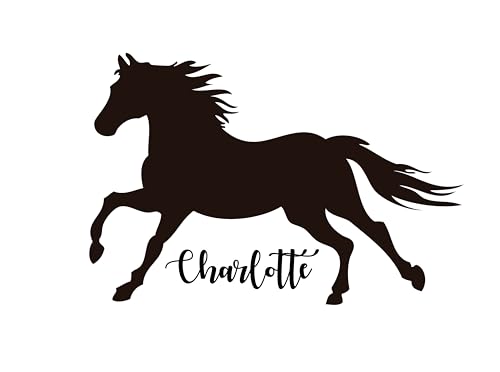 Horse Wall Decal | Personalized Vinyl Decor for Girl's Bedroom, Cabin, Ranch, Equestrian...