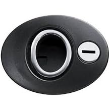 Southco MP-03-110-550 Push-to-Close Latch, Key Locking, 10-16mm .39 - .63 in Door Thickness, Plastic Components with 316 Stainless Steel Handle, Black Body, Electropolished Handle