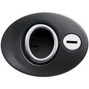 Southco MP-03-110-550 Push-to-Close Latch, Key Locking, 10-16mm .39 - .63 in Door Thickness, Plastic Components with 316 Stainless Steel Handle, Black Body, Electropolished Handle