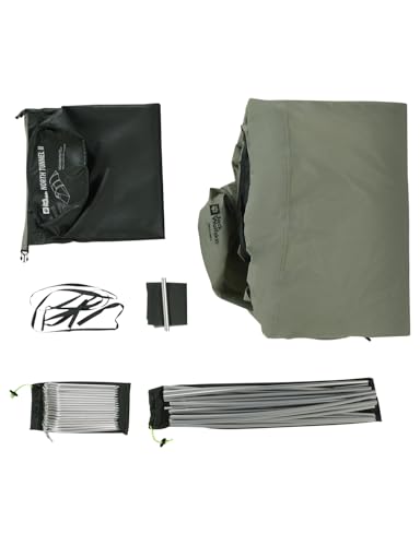 Jack Wolfskin North Tunnel II Tienda de Campaña Automática Acampada, Adultos Unisex, Islandia Moss, Talla única