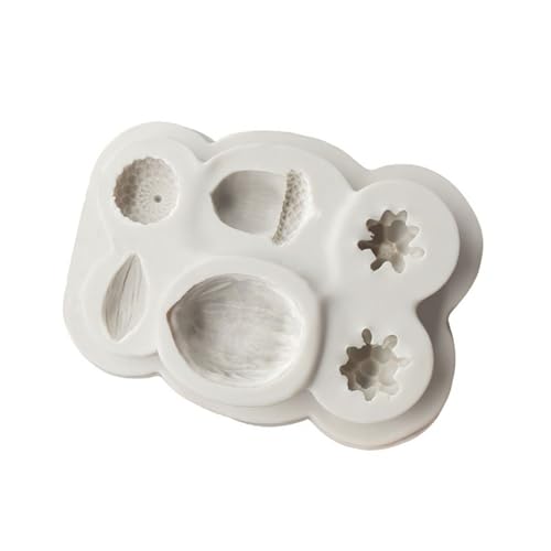 Elegante juego de moldes de silicona para fondant, especias de invierno, rodajas de limón y anís estrellado, para decoración de pasteles y dulces