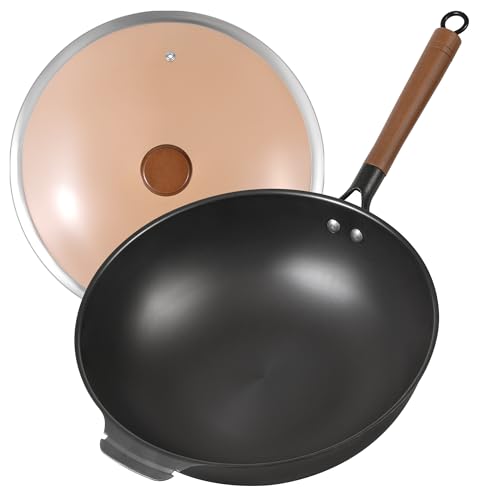 Wok de acero al carbono 11.8 pulgadas, antiadherente miniatura 1