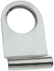 Polished Chrome Victorian Rounded Yale Lock Surround / Door Pull (BC106)