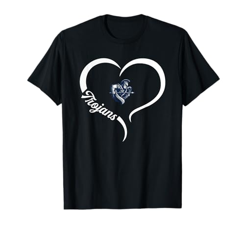 East Jackson Trojans Logo Half Heart Slogan HS T-Shirt