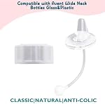 6Pcs Bouteilles de voyage pour Philips Avent, Bouteillers de rechange pour bébé avec téton de bouteille, Bouchons de bouteille pour bébé Bouteillons de remplacement avec joint d'étanchéité Compatible avec les bouteilles de large bouche Avent