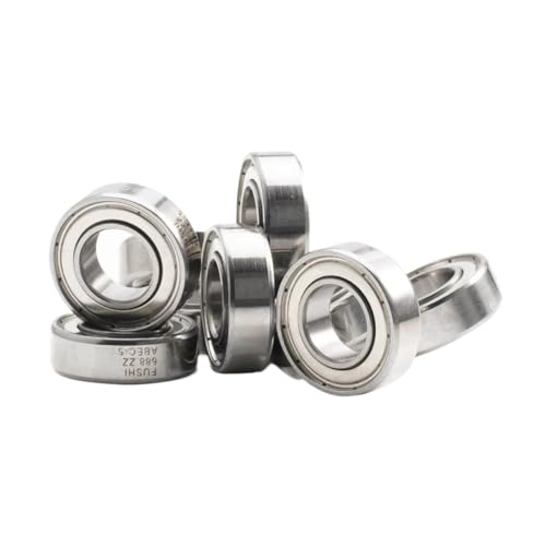 688 2RS Bearing 8x16x5 mm 10Pcs 688RS 688ZZ 688Open Handpiece Bearings for Strong Industrial Motors High Speed(688zz ABEC-5)