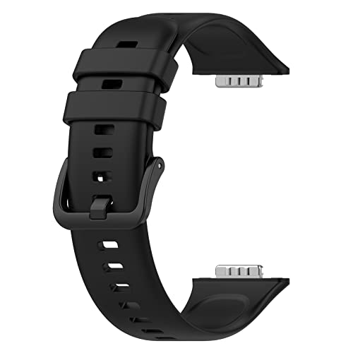 Wownadu Straps Compatible for Huawei Watch Fit 2 Strap Black Replacement for Women Men Silicone Band,(No Watch) - Image 2