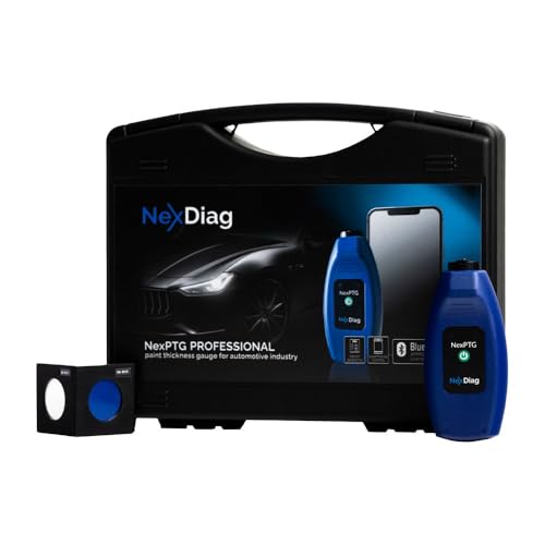 NexPTG Professional Lackmessgerät Auto mit App für iOS & Android| Professionelles lackdickenmessgerät & Lackprüfgerät | Lackmessgerät | Lackschichtmessung App