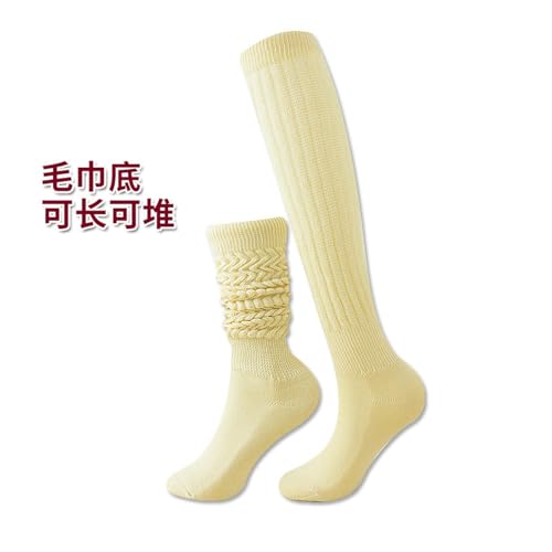 3 pairs - towel bottom warm girls thick striped long tube socks2