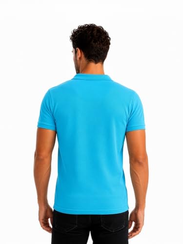Image of Status Quo Men's Polo T-Shirt | Rich Cotton Blend | Slim Fit | All Day Comfort | Contrast Inner Placket | Polo Collar