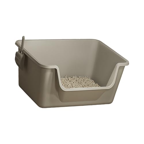 AntiSplash Opening Top Cats Litters Box Deeply Body for Kittens Large Size Low Entry Easy to Clean PP Materials Designs Ventilat