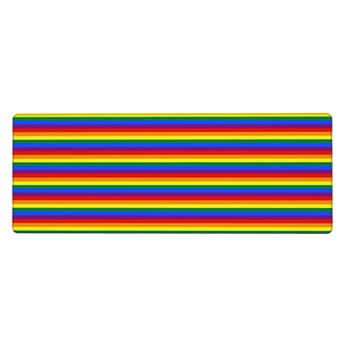 Tapis de souris de jeu grand format arc-en-ciel pour setup gamer et bureau