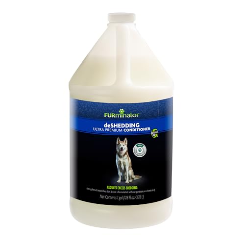 FURminator deShedding Ultra Premium Conditioner for Dogs 128 Oz with Pump