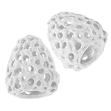 WEKADRIN 2 Piezas Cueva para Pecera con Ventosa Refugio Poroso para Camarones y Bettas Decoración Segura y Duradera para Acuarios Diseño Realista Tipo Coral y Escondite para Peces Pequeños