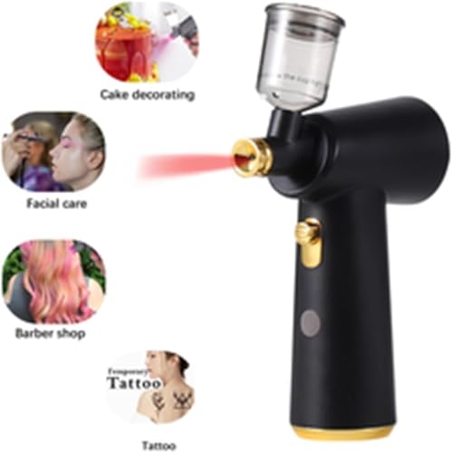Kit aérographe rechargeable sans fil pour maquillage, nail art, décoration de gâteaux, travaux manuels – Léger et portable pour soins du cuir chevelu et graffiti