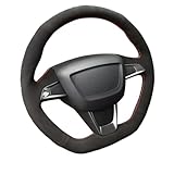 VBCXGV Housse de Volant en Daim Noir Cousue Main, pour Seat Ibiza (6J) (FR/Cupra) 2012 2013 2014 2015 MII FR