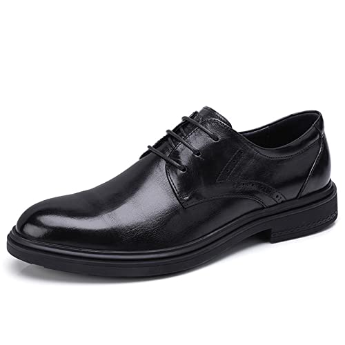 Zapatos de cuero genuino CLMJHG para hombre, calzado elegante y suave para oficina