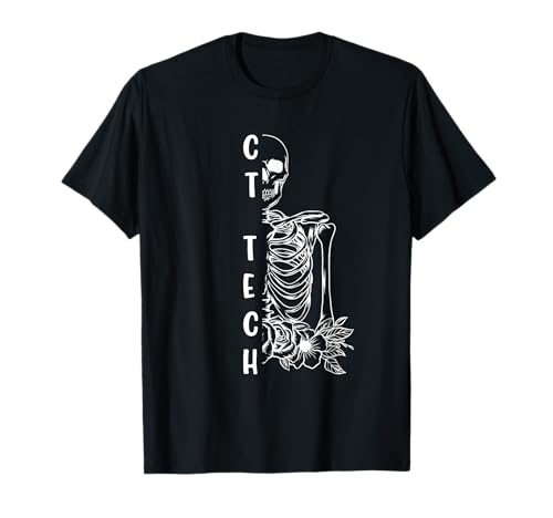 Computed Tomography Technologist CT Tech T-Shirt - Black, Unisex-Adults, Small, Crew Neck, Short Sleeve, Modern, Gothic, Letter Print, Embroidery, Perfect for CT Technologists, Halloween, Christmas