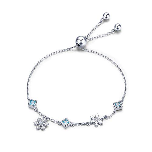 Bracelet flocon de neige en argent, le cadeau de Noël idéal pour femme