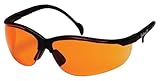 Pyramex Venture II Safety Eyewear, Orange Lens With Black Frame