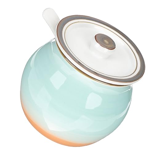 Cabilock Pots À Condiments Vintage En Céramique Boîte D'assaisonnement Avec Cuillère Rangement De Sucre Sel Et Poivre Récipient Pour Bar