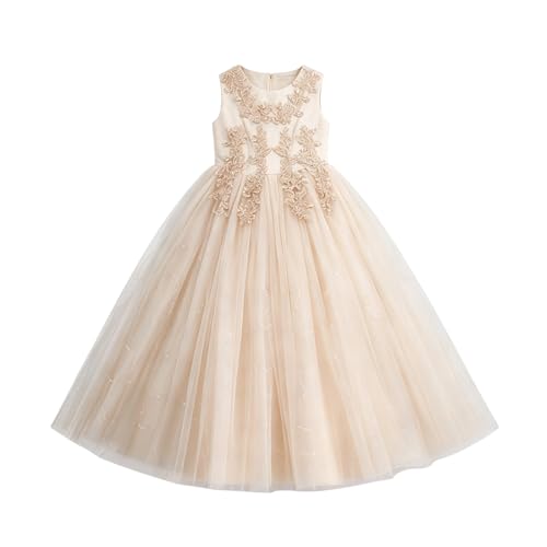 Robe de mariée fille longue en tulle de prestige pour grande soirée