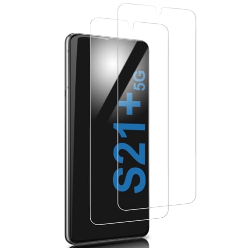 Schutzfolie für Panzerglas für Samsung Galaxy S21 Plus Fingerabdruck-ID Unterstützen Folie - 2 Stück 9H Härte Gehärtetem Glas HD Clear Displayschutz Schutzfolie Glas für Samsung S21 Plus