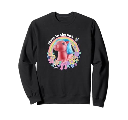 Sweat Mon Petit Poney arc-en-ciel idéal pour un look streetwear rétro et décontracté