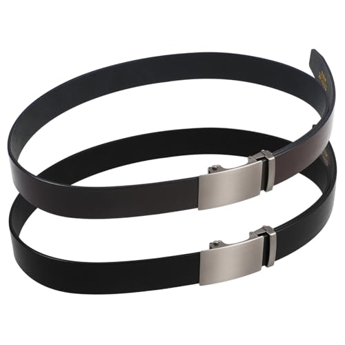 Retro Automatic Buckle Belt for Men Adjustable Ratchet Waist Belt for Casual and Formal Attire Stylish Jean and Trouser Accessory