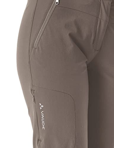 VAUDE Wanderhose Damen Farley Stretch Capri T-Zip III – Braun – Gr. 40 Lang – Ansicht 4