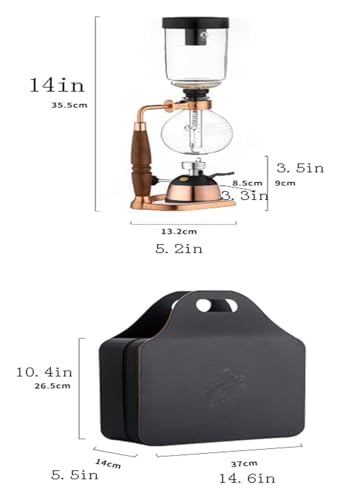 Siphon Kaffeemaschine, Retro-Vakuum-Siphon-Topf-Perkolatoren aus Glas for 1–5 Tassen, Tisch-Siphon-Kaffeemaschine aus Glas for Kaffee oder Tee 3 Siphon Kaffeemaschine, Retro-Vakuum-Siphon-Topf-Perkolatoren aus Glas for 1–5 Tassen, Tisch-Siphon-Kaffeemaschine aus Glas for Kaffee oder Tee