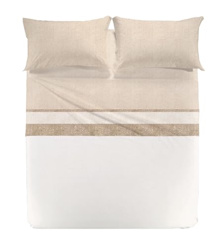 Immagine prodotto: Caleffi 1003625 Cotone Nevada2 Completo Lenzuola per Matrimoniale Letto, Naturale