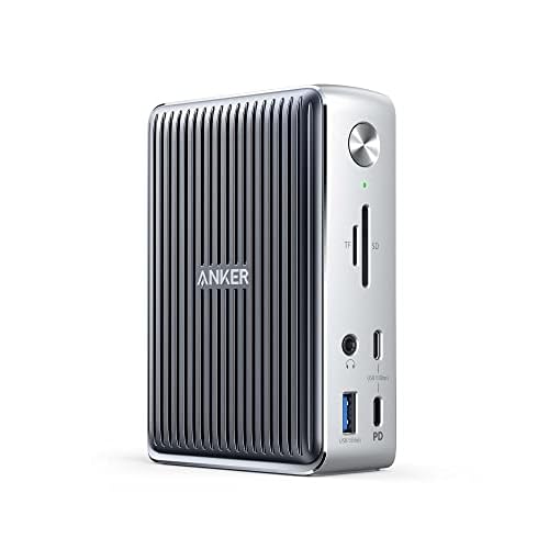 Anker 577 Docking Station (13-in-1, Thunderbolt 3) 85W Charging for Laptop, 18W for Phones, 4K Dual Display, 10 Gbps USB-C Data, Ethernet, Audio, SD 4.0