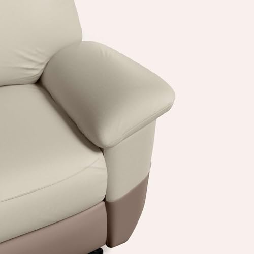 Image of Interio by Godrej Recliner, Nurest Manual 1 Seater Leatherette Recliner with USB Port, 3-Years Warranty (Beige and Peanut)
