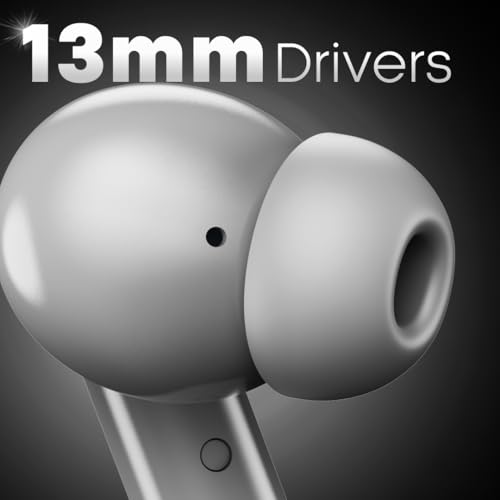 Image of Leaf Buds X514 True Wireless ANC in Ear Earbuds with AI Sound App,Active Noise Cancellation,Transparency Mode,70H Playtime,Quad Mic Enc,40Ms Low Latency,13Mm Driver, Ipx5, Bluetooth V5.4(Ash Grey)