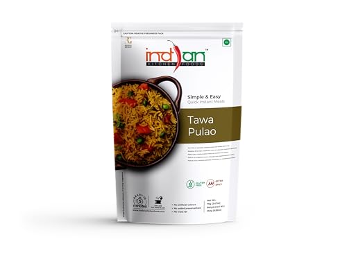 Image of Indian Kitchen Foods Instant Tawa Pulao - Freeze Dried, Gluten-Free, Ready-to-Eat Indian Vegetarian Meal