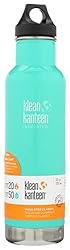 Klean Kanteen Classic Stainless Steel Double Wall Insulated Water Bottle with Loop Cap, 20-Ounce, Sea Crest