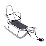 metalurgica luge cuit Luge polyvalente 2 en 1 – Utilisation flexible comme luge sûre pour enfants avec dossier ou rapidement transformée en luge sportive – Idéale pour les familles qui aiment différents types d'utilisation.