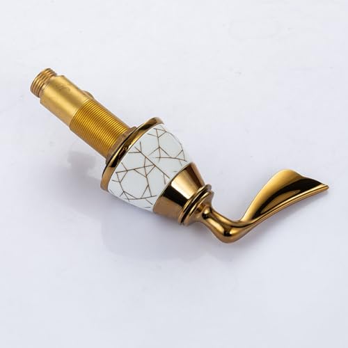 Mitigeur de lavabo 3 trous en laiton doré double commande - 7